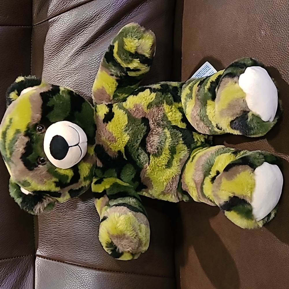 Build-a-Bear 2010 Camouflage Teddy Bear Excellent 16"